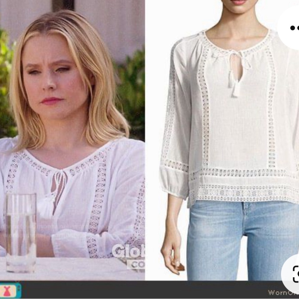 Joie 3/4 sleeve cotton blouse